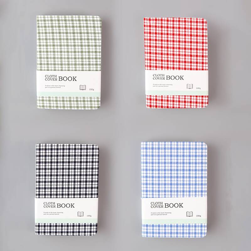 

1pc Random Plaid Pattern Notebook, Multicolor