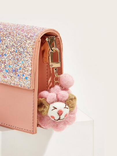 Fluffy Cartoon Lion Decor Bag Charm