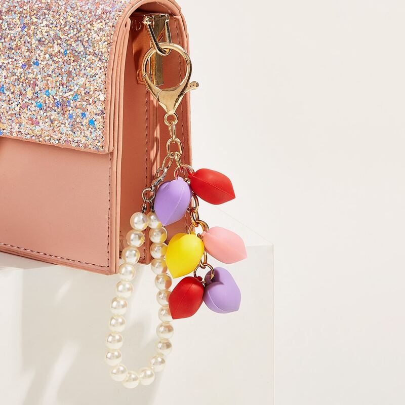 

Star & Faux Pearl Decor Bag Charm, Multicolor