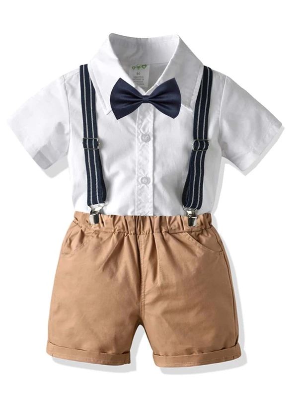boys suspender shorts