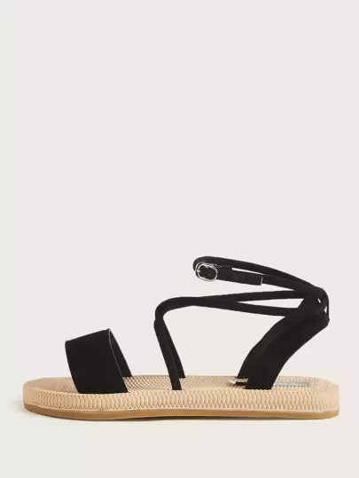 OverDose Sandales Espadrilles Compens/ées /à Semelle Plateforme Femmes Sandales Compens/ées /Ét/é Motif Pois Casual Chaussures /à Talons