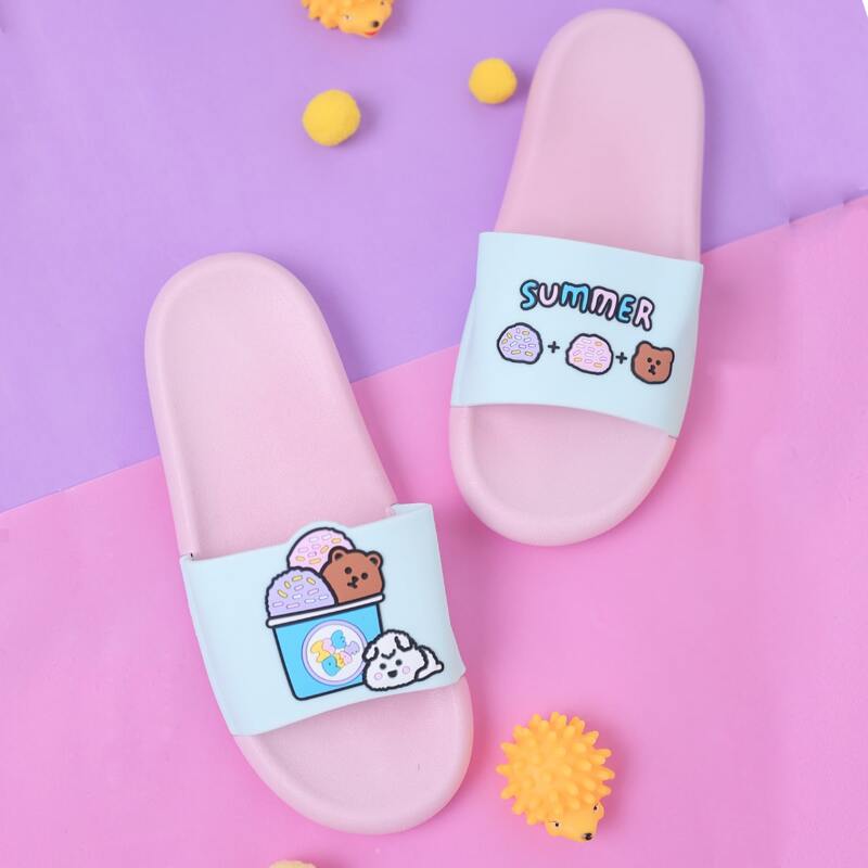 

Cartoon Graphic Wide Fit Sliders, Pink