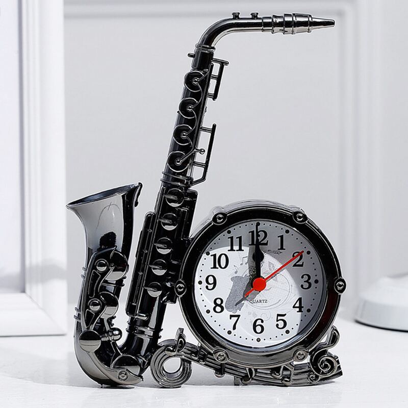 

Saxophone Shaped Alarm Clock, Black