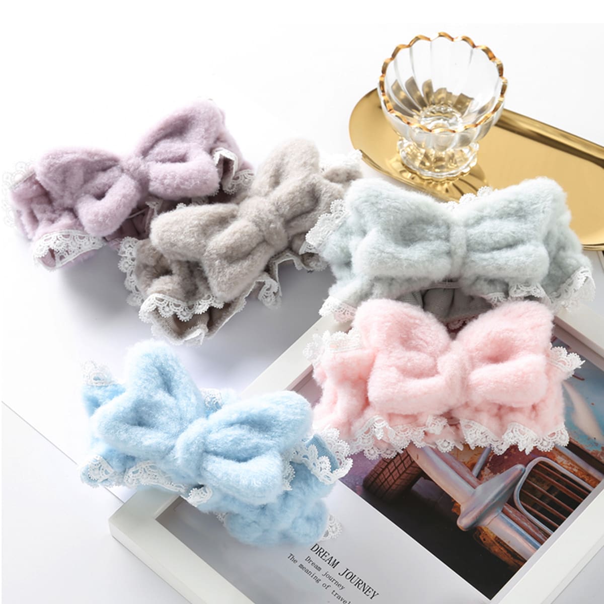 

1pc Bow Knot Bath Headband, Multicolor