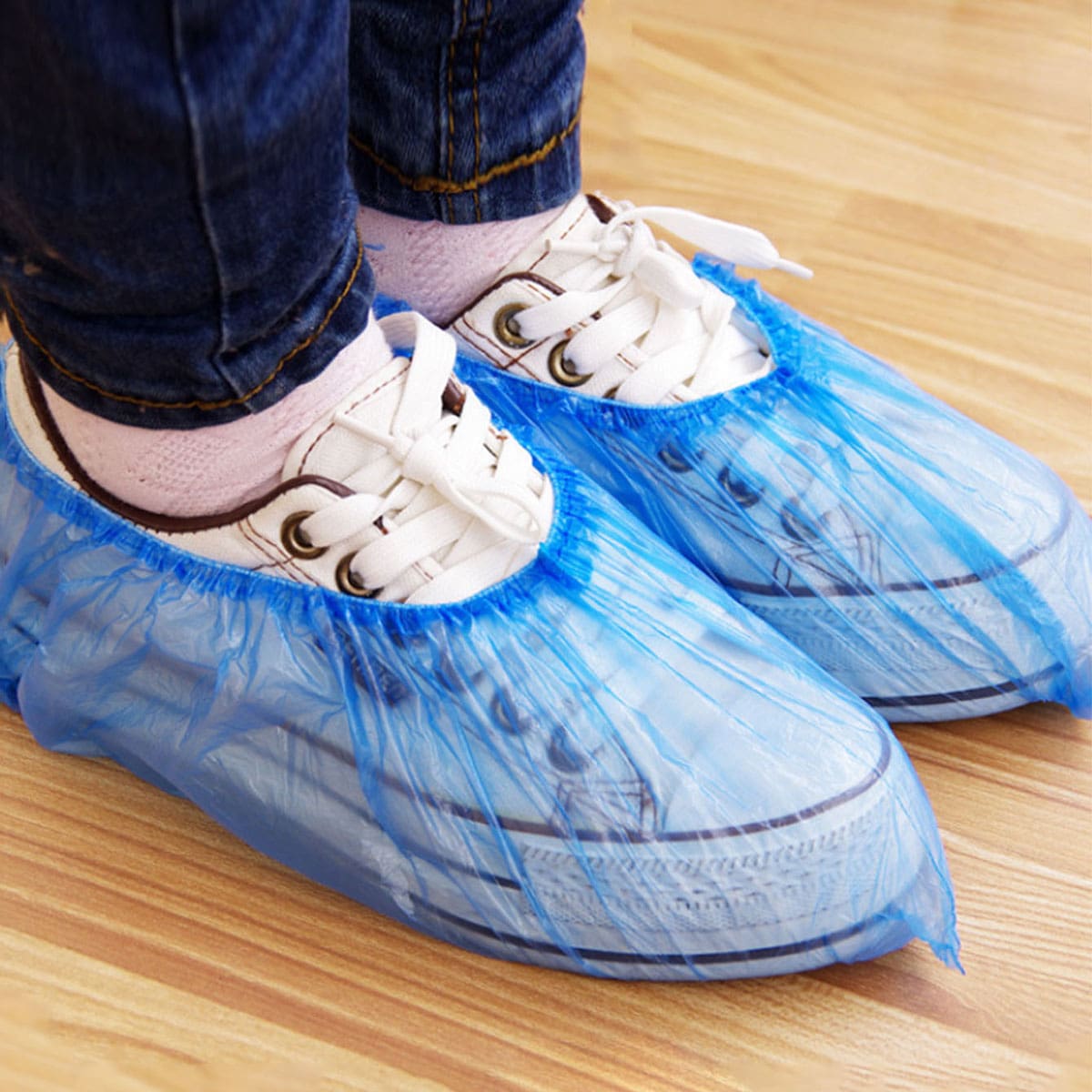 100pcs Disposable Boots And Shoes Covers, Non-Slip Waterproof Shoes Cover For Indoors, Suitable For Kids And Adults Organize And Storage,For Household,Office,School,Shoes And Boots Accessories, Back To School Supplies