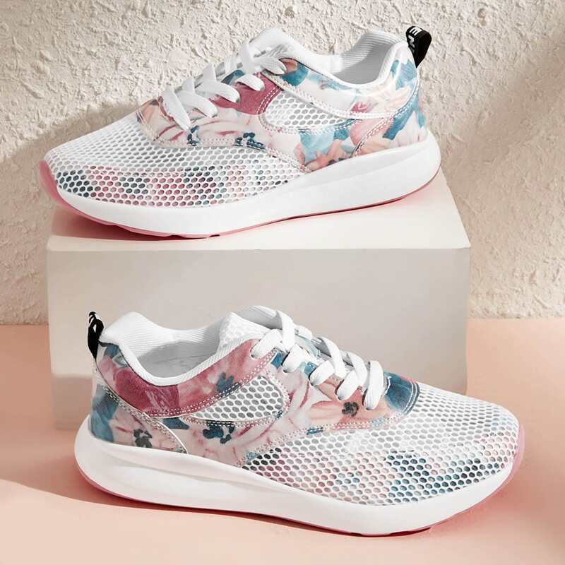 

Lace-up Front Colorblock Sneakers, Multicolor