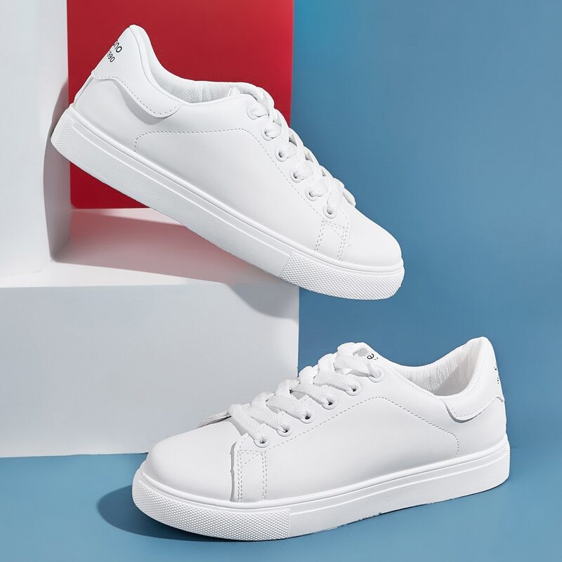 

Lace-up Front Wide Fit Sneakers, White