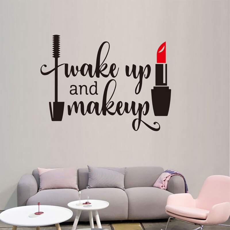 

Slogan Graphic Wall Sticker, Black