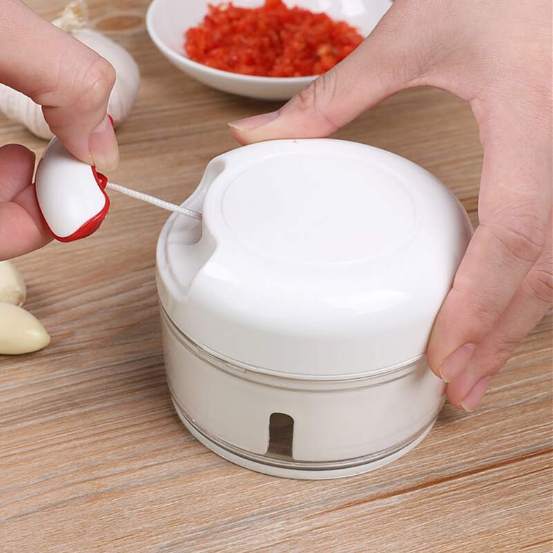 

Manual Pull String Garlic Grater, White