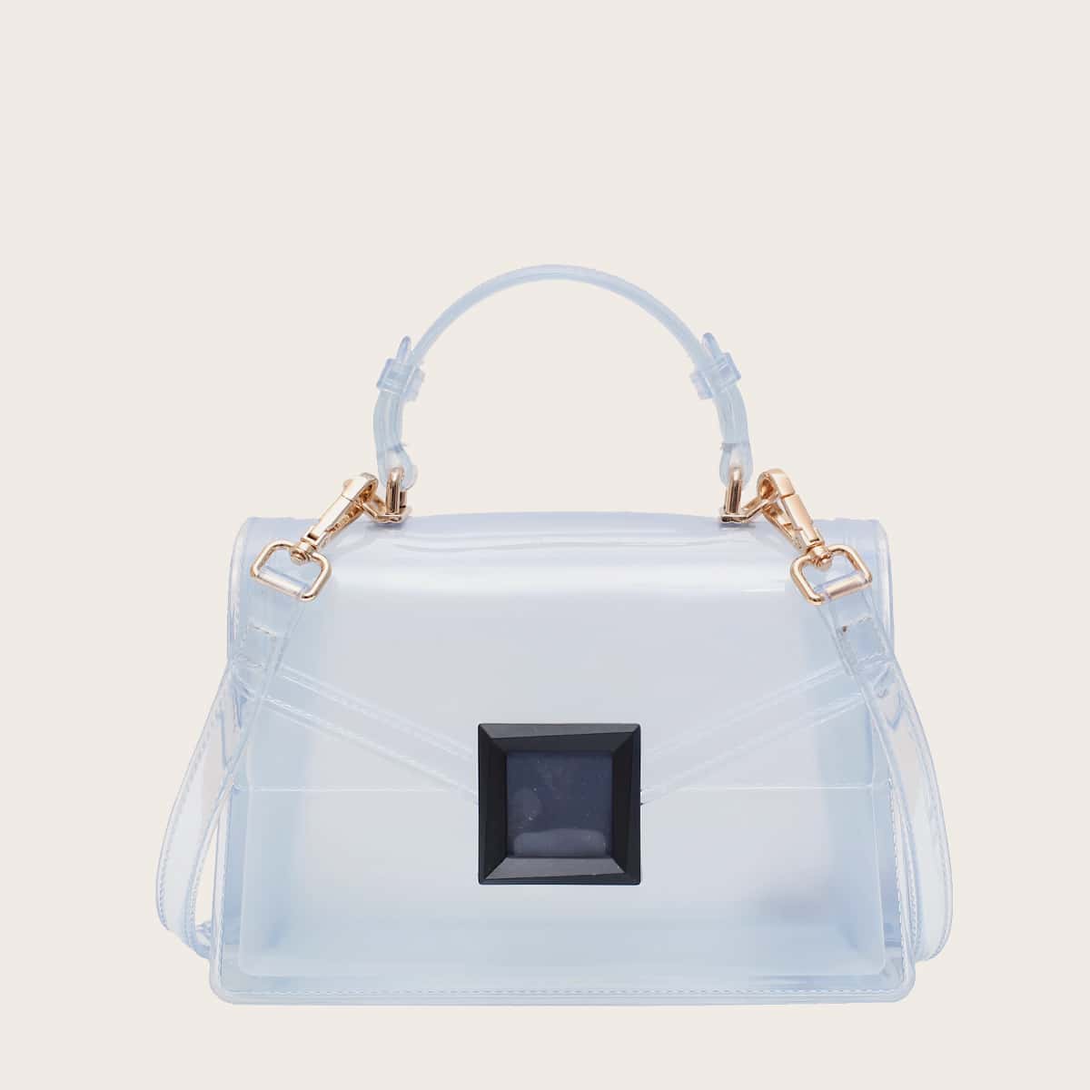 

Clear Flap Satchel Bag