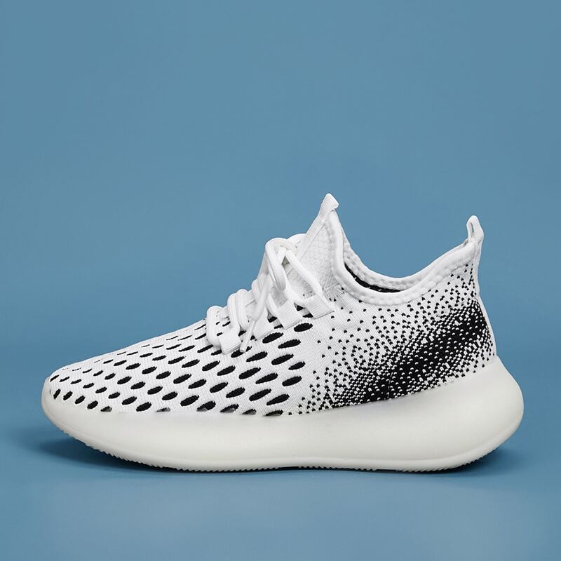 

Lace-up Front Colorblock Sneakers, Black and white