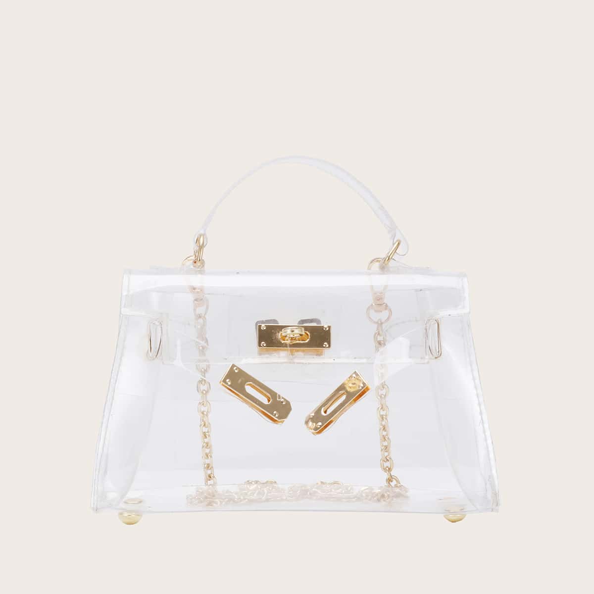 

Twist Lock Clear Satchel Bag