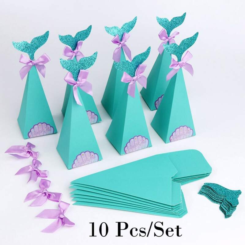 

10pcs Triangle Candy Packing Bag, Blue