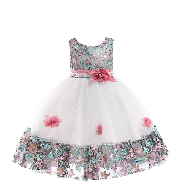 

Toddler Girls Appliques Embellished Bodice Gown Dress, Multicolor
