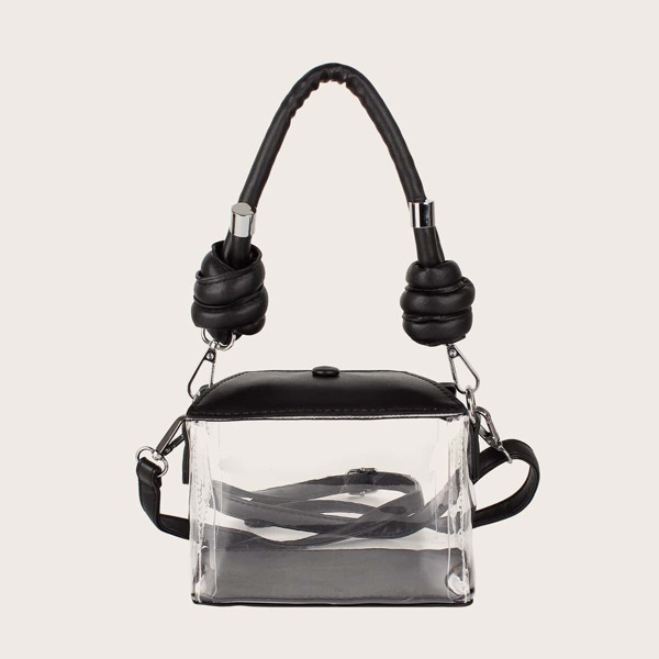 

Прозрачная сумка-сэтчел, Чёрный