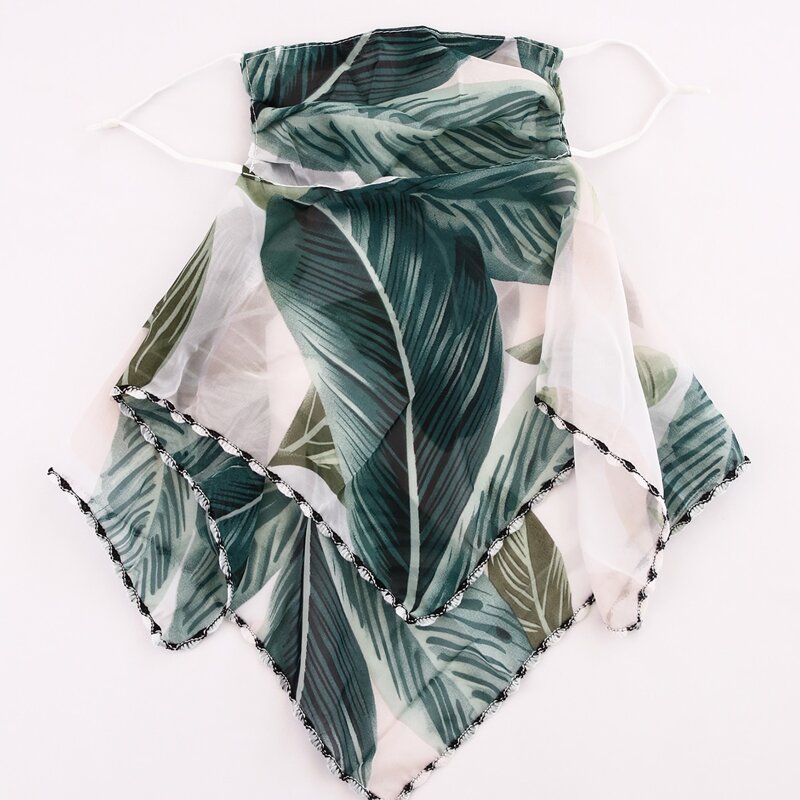 

Plant Pattern Sun Protection For The Face, Green