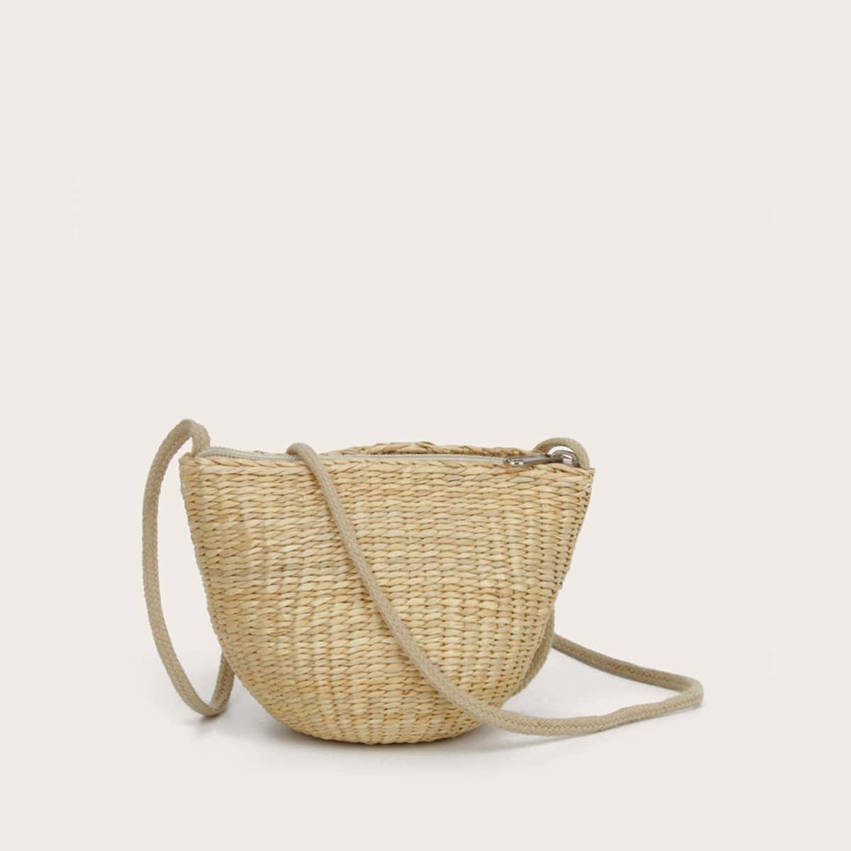 

Woven Crossbody Bag, Khaki