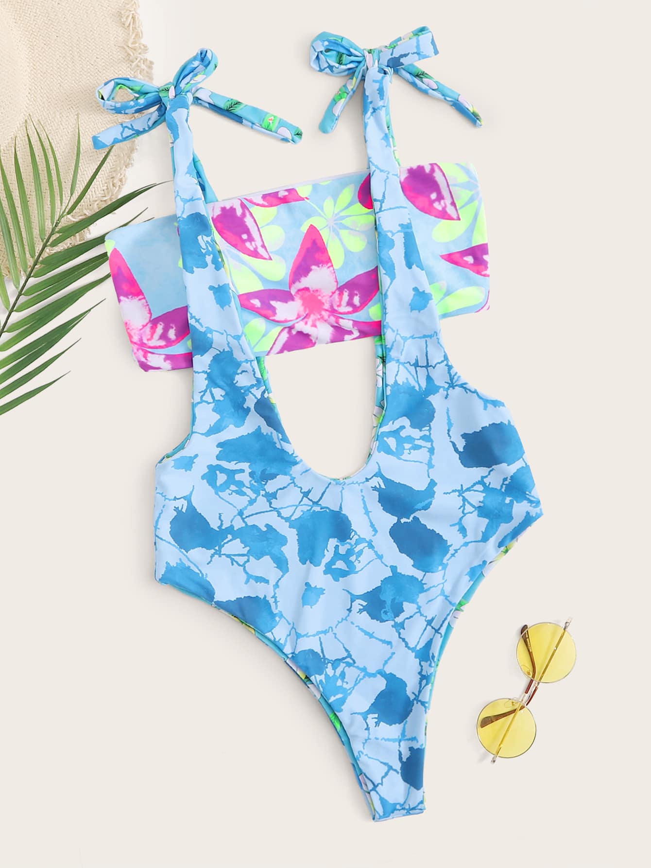 bandeau suspender swimsuit