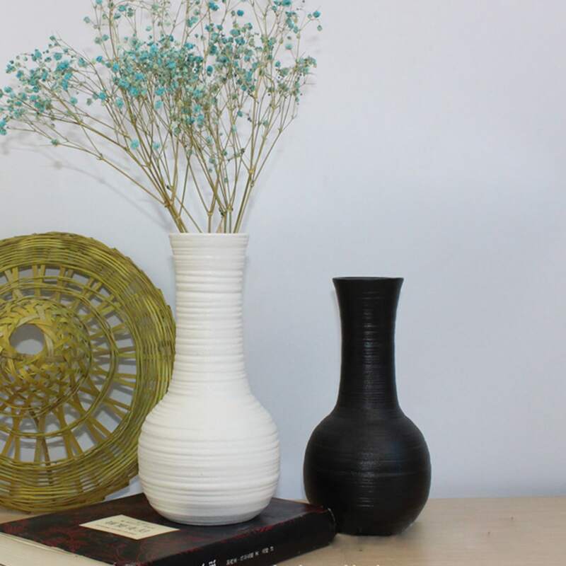 

1pc Solid Ceramic Flower Vase, Multicolor