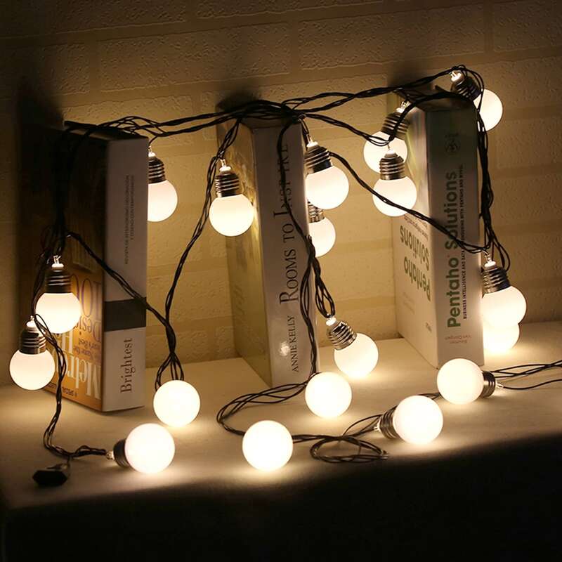 

20pcs Bulb Decoration String Light, Yellow