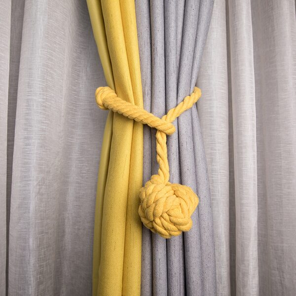 

1pc Braided Rope Curtain Tieback, Multicolor