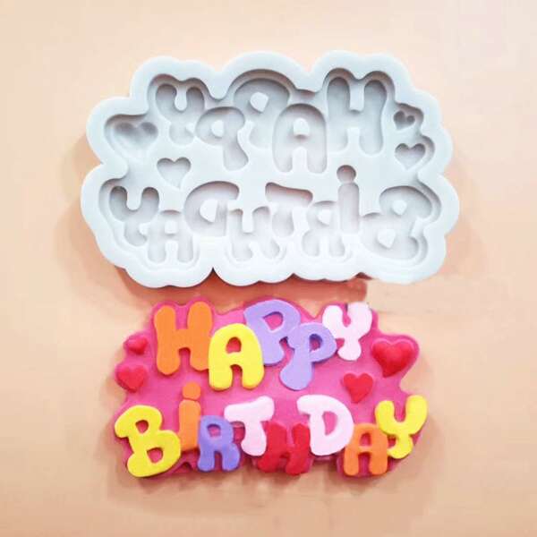 

1pc Birthday Random Baking Mold, Multicolor