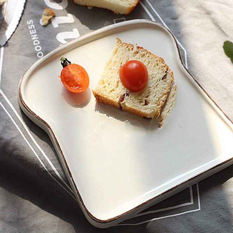 

Bread Shaped Plate, White