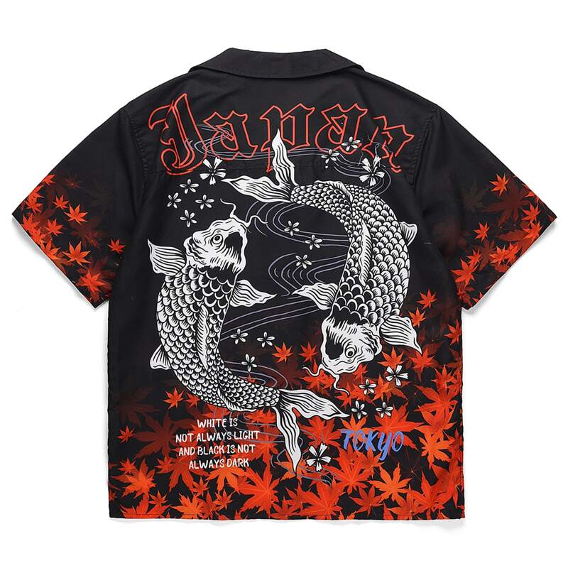 

Guys Ukiyo-E Print Shirt, Black