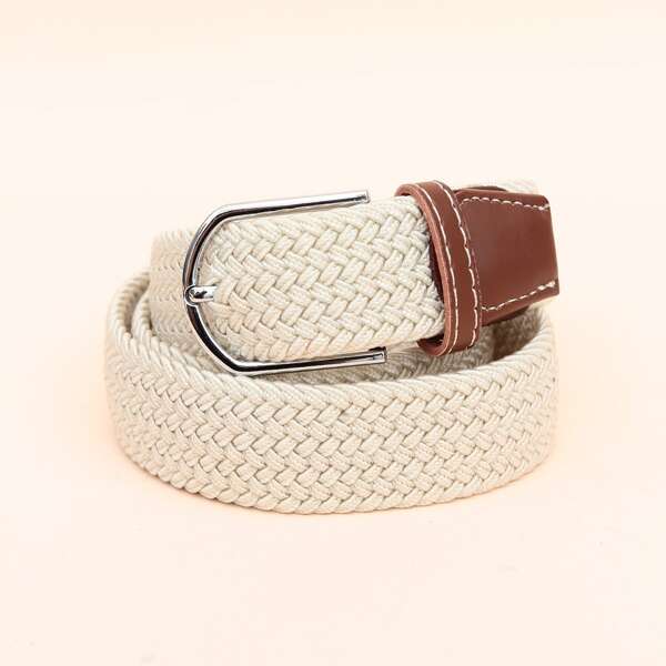 

PU Panel Woven Belt, White