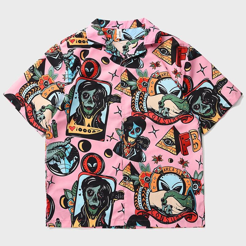 

Guys Figure & Letter Graphic Shirt, Multicolor