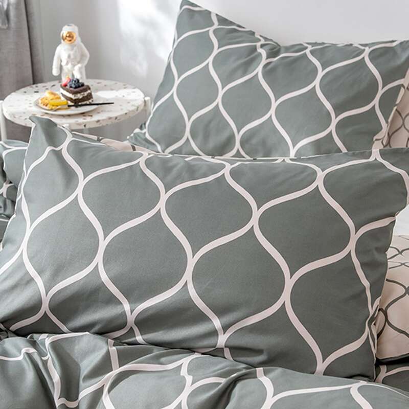 

2pcs Geometric Pattern Pillowcase Without Filler, Grey