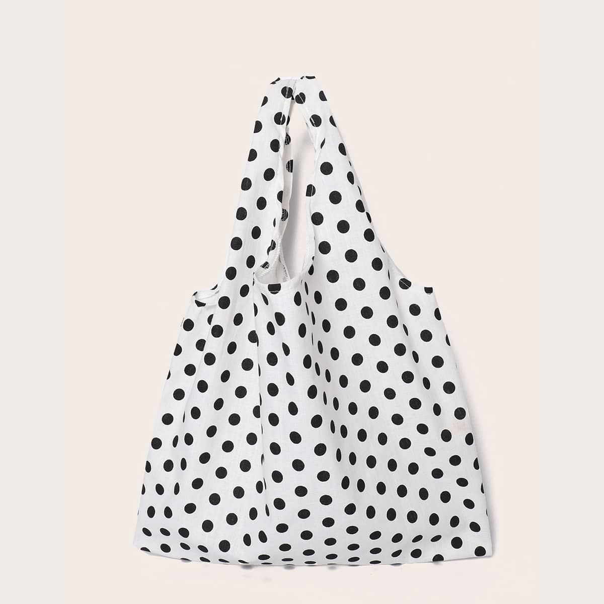 

Polka Dot Tote Bag, Black and white