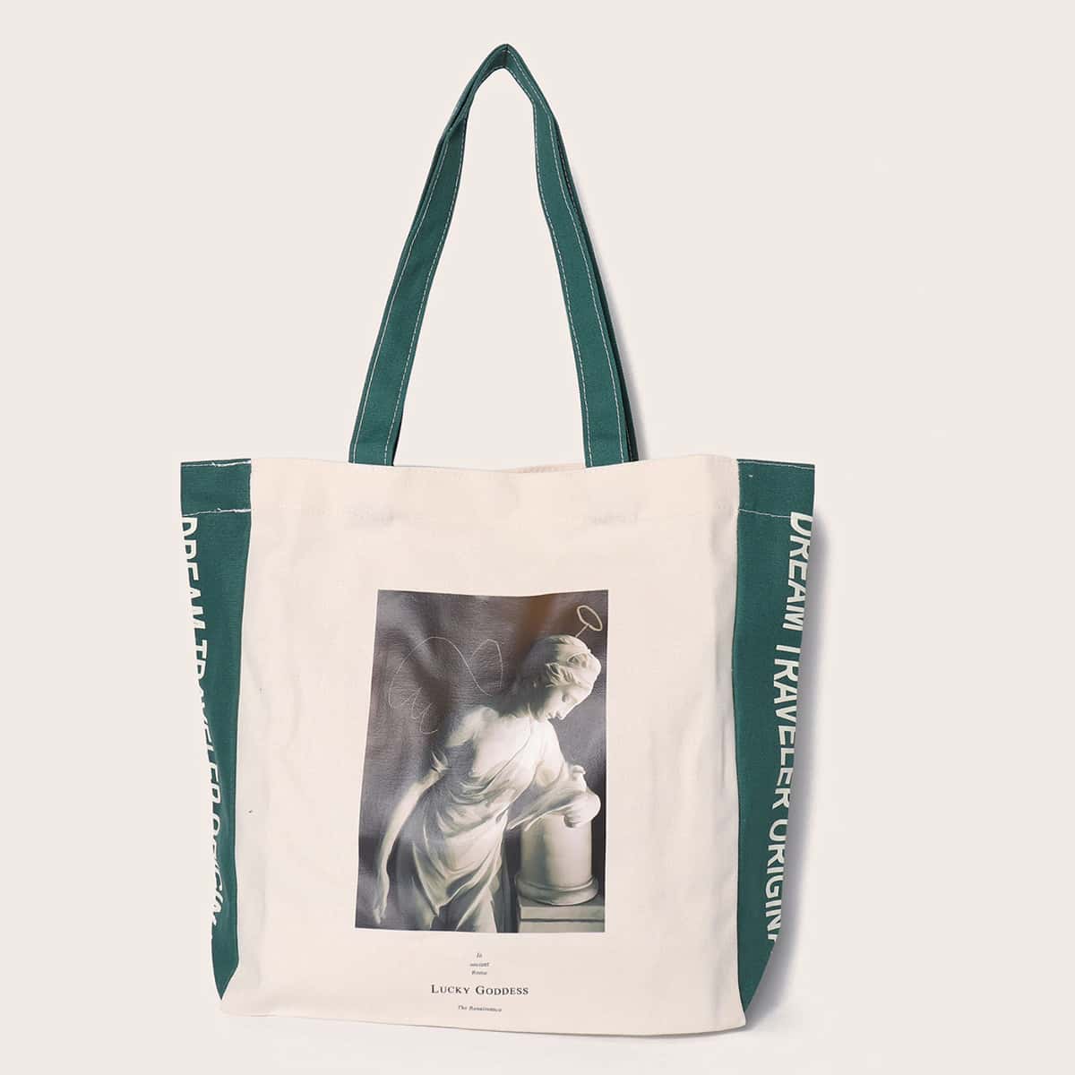 

Angle Graphic Tote Bag, Beige