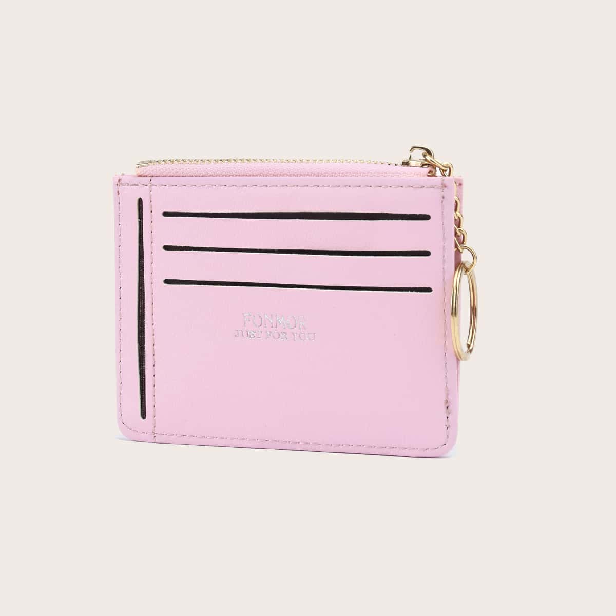 

Minimalist Purse With Card Holder, Pink