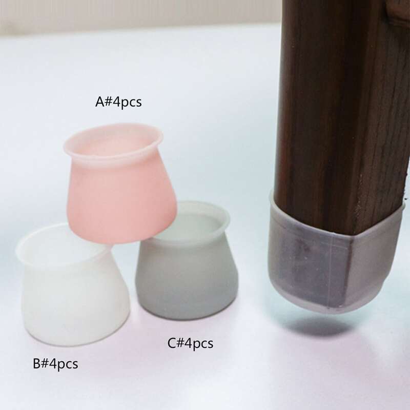 

4pcs Silicone Chair Leg Cover, Multicolor