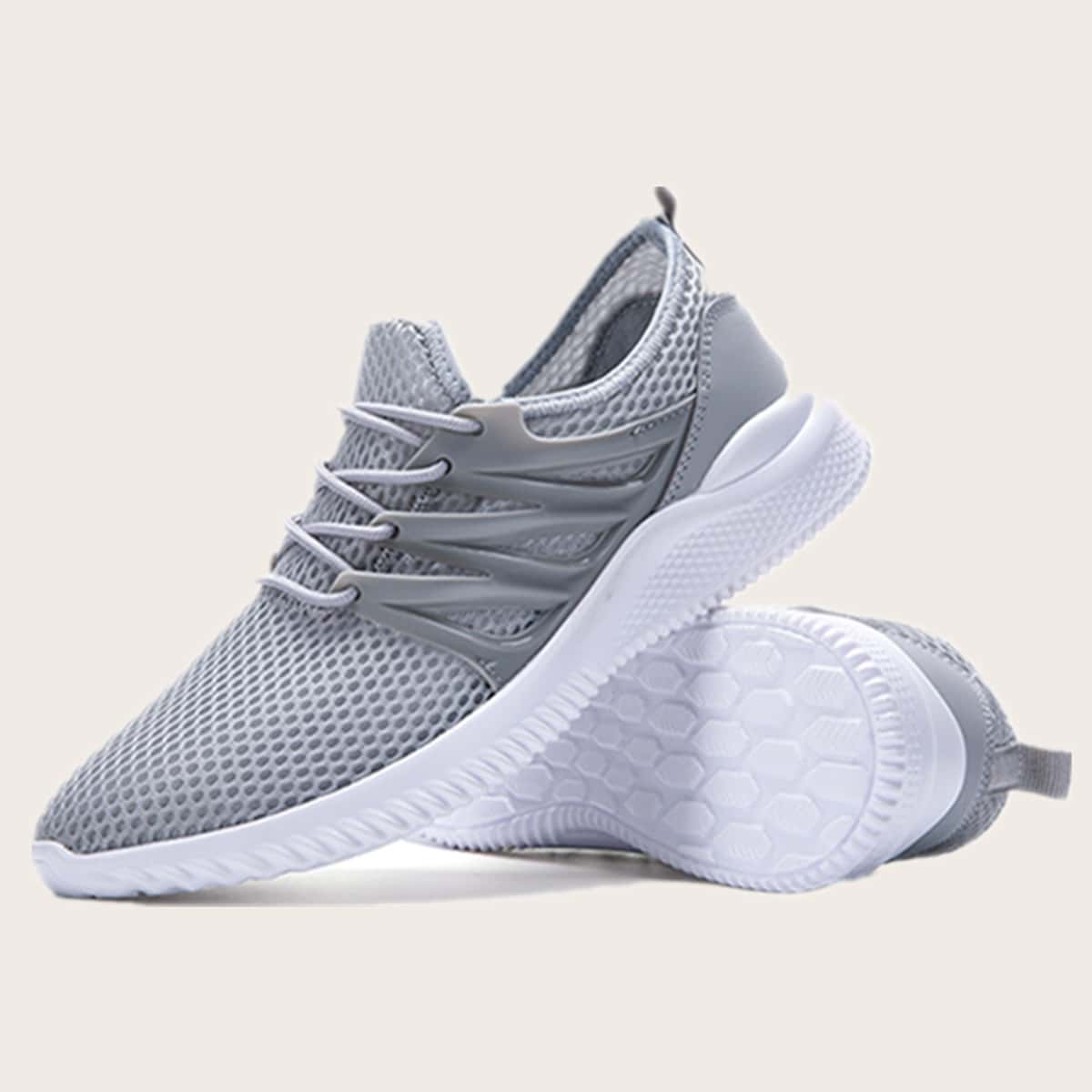 

Guys Lace-up Front Mesh Sneakers, Grey
