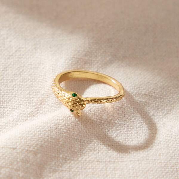 

Serpentine Design Ring, Gold
