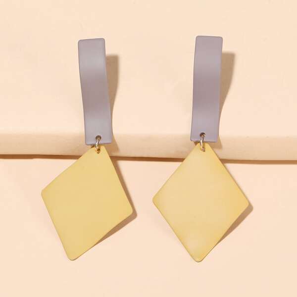 

Color Block Drop Earrings, Multicolor