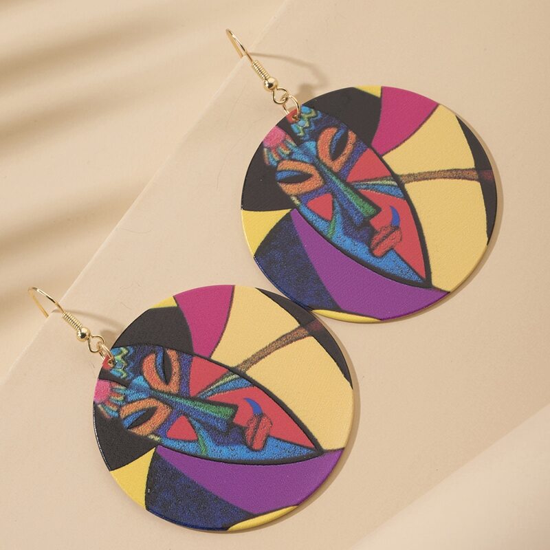 

Figure Graphic Drop Earrings, Multicolor