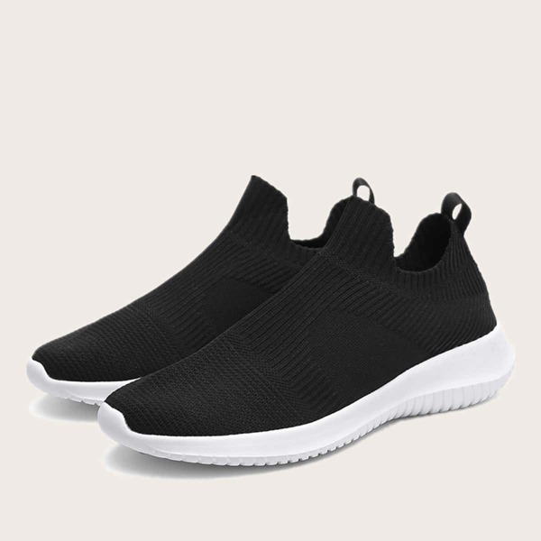 

Men Slip On Knit Sneakers, Black