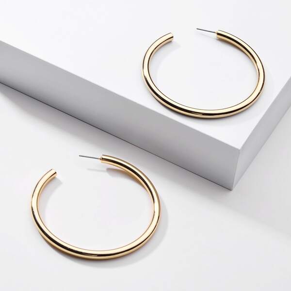 

Cuff Hoop Earrings, Gold