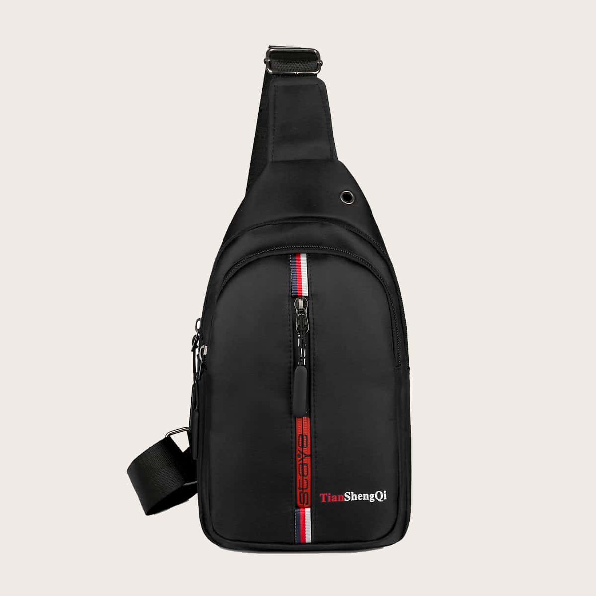 

Guys Letter Graphic Sling Bag, Black