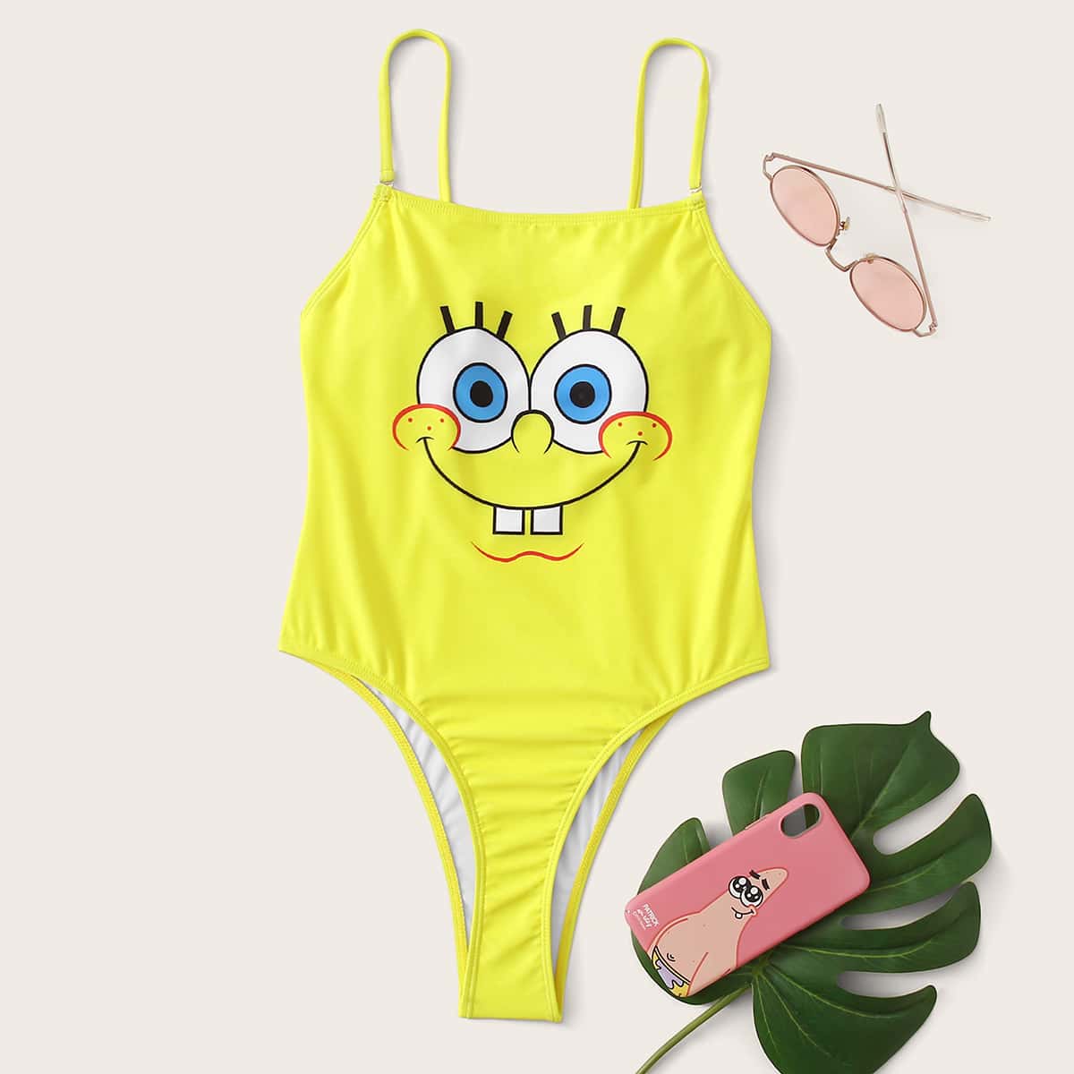 

Cami One Piece Swimsuit, Yellow