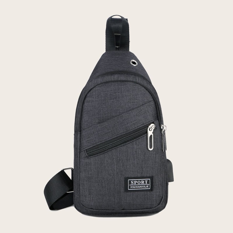 

Guys Letter Patch Fanny Pack, Grey
