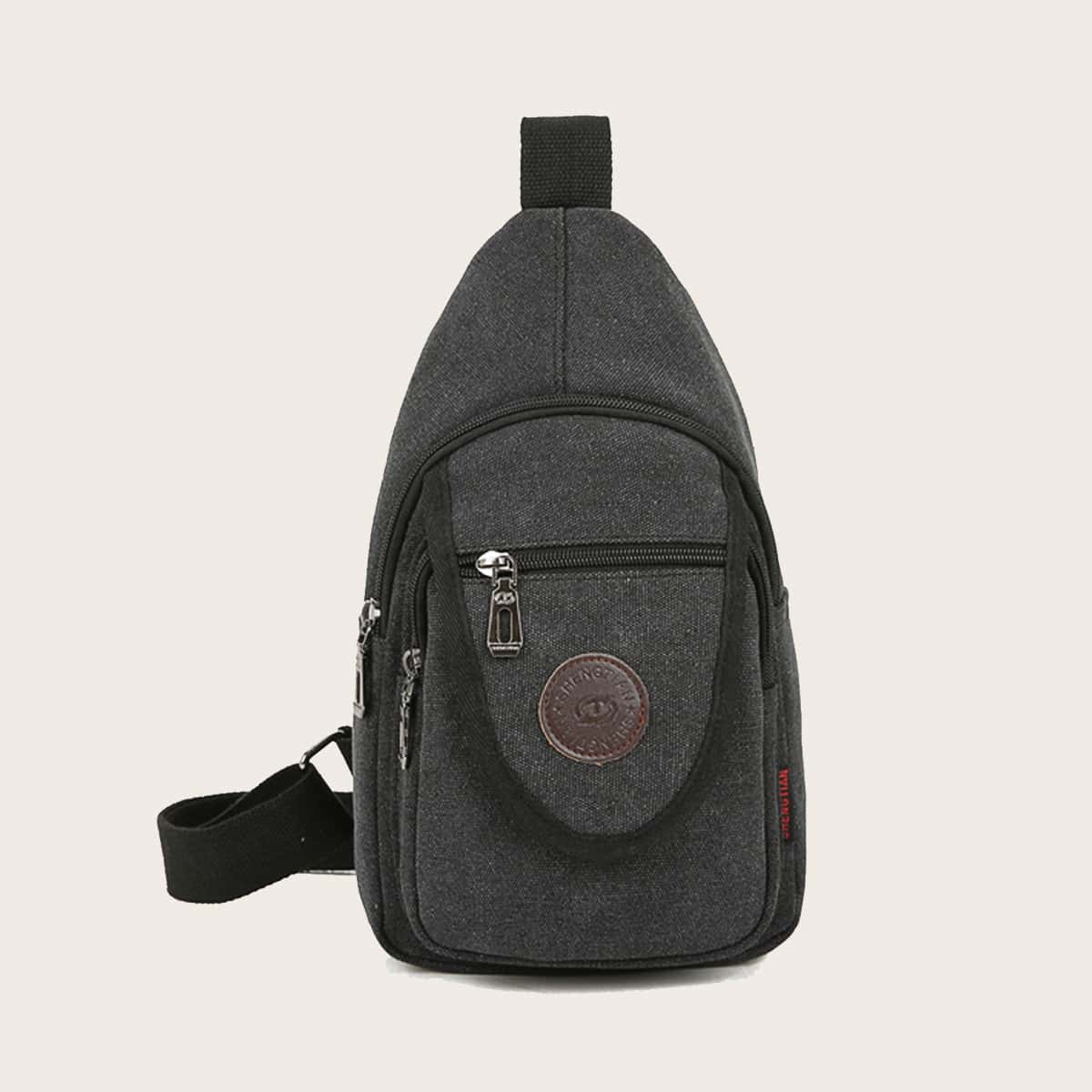 

Guys Flap Sling Bag, Grey