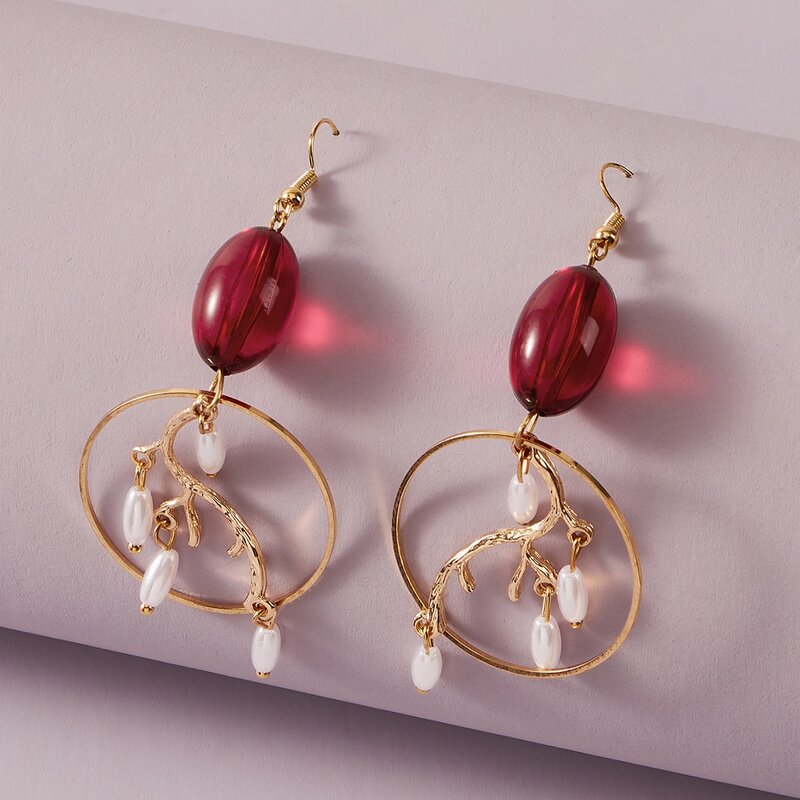 

Faux Pearl Decor Drop Earrings, Multicolor