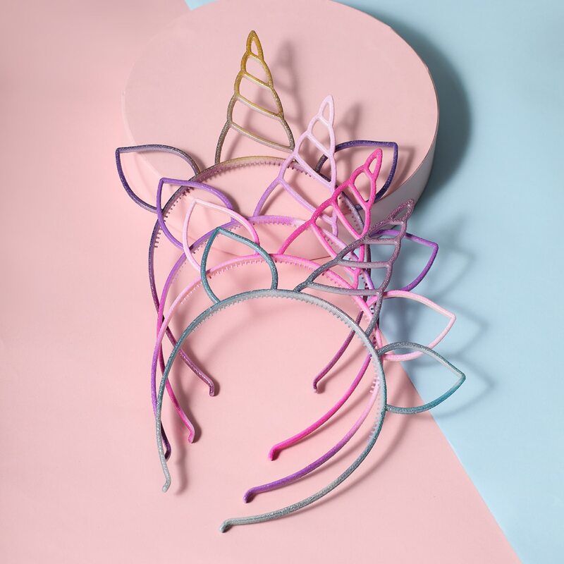 

Unicorn Ear Design Hair Hoop, Multicolor