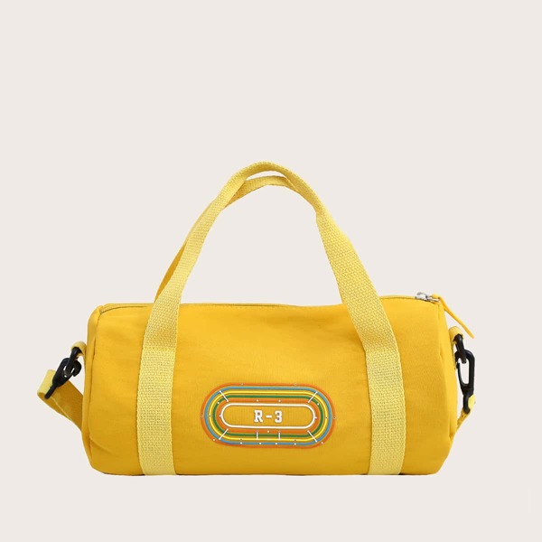 

Сумка-бочонок с заплатой, Жёлтые