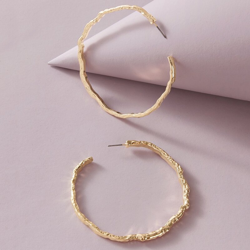 

Cuff Hoop Earrings, Gold