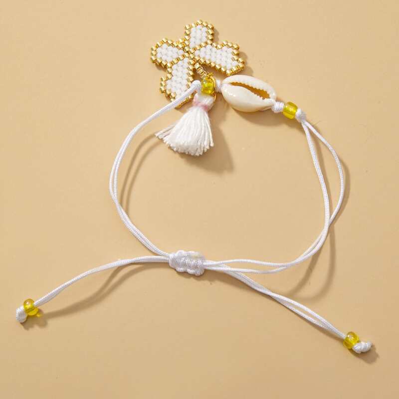 

Flower Decor String Bracelet, Multicolor